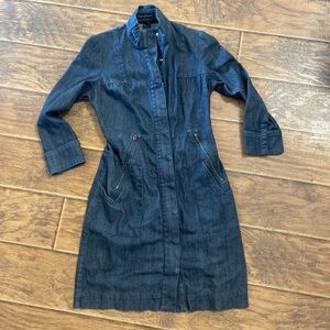 Citizens of Humanity Jean dress full zip with cover buttons long sleeve